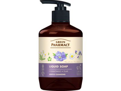 788798 - Green Pharmacy tekuté mýdlo heřmánek a len s dávkovačem 460 ml